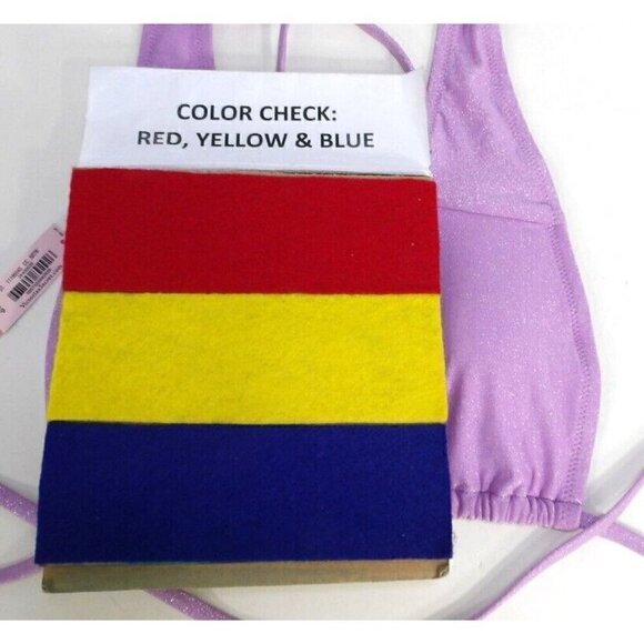 VICTORIA SECRET purple string bikini top removable pads women's size Small NEW - Picture 3 of 5